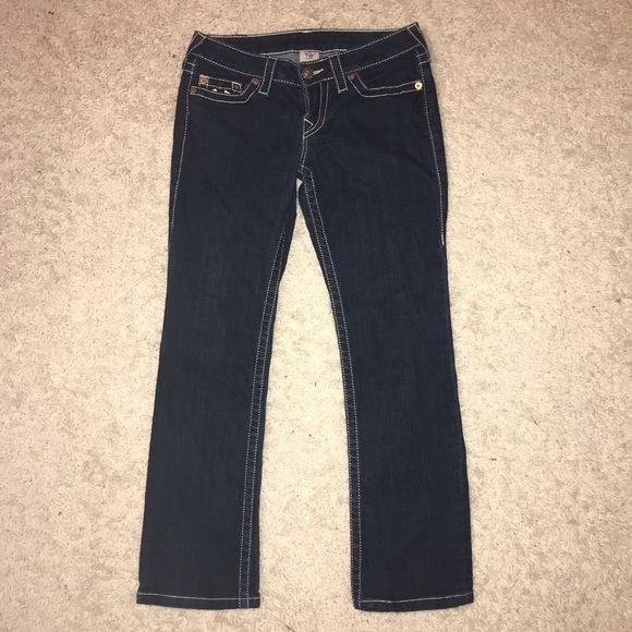 True Religion Straight Leg Dark Wash Jeans 28 - Picture 2 of 7